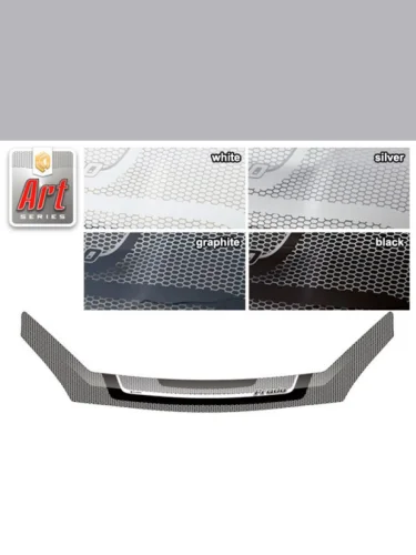 Дефлектор капота Серия Art графит Toyota Land Cruiser Prado  2004-2009