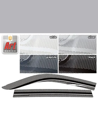 Ветровики дверей Серия Art серебро Geely Atlas I поколение, джип/suv 5 дв. 2018 - 2022