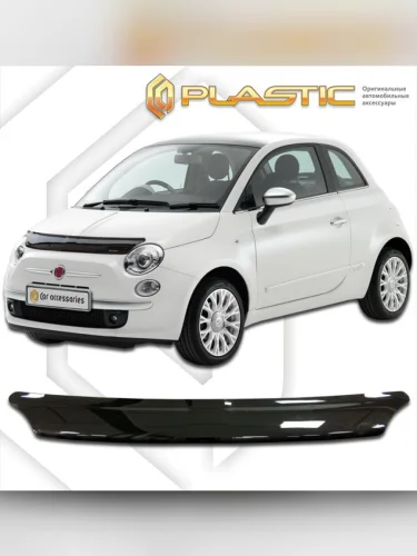 Дефлектор капота Classic черный Fiat 500 2008–н.в.