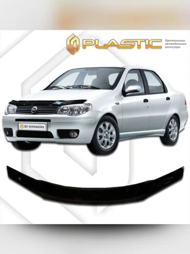 Дефлектор капота Classic черный Fiat Albea  2004-2012