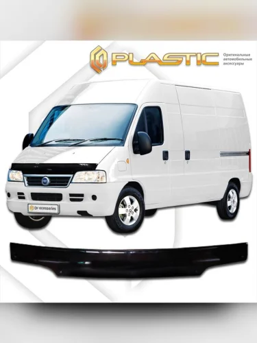 Дефлектор капота Classic черный Fiat Ducato II поколение рестайлинг, автобус/фургон, рынок России 2002 – 2012