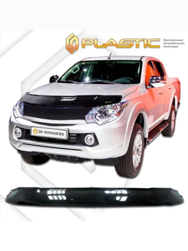 Дефлектор капота Classic черный Fiat Fullback  2016–н.в.