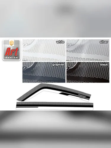 Ветровики дверей Серия Art серебро Honda Stepwgn  2015-2017