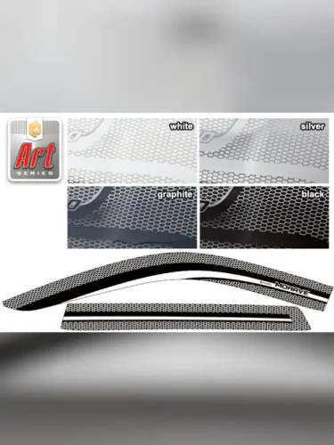 Ветровики дверей Серия Art серебро Kia Mohave  2020–н.в.