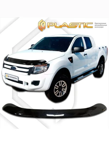 Дефлектор капота Classic черный Ford Ranger Rap Cab 2011–2015