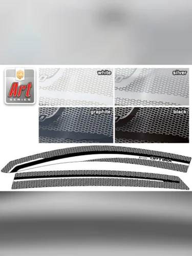 Ветровики дверей Серия Art серебро Kia Optima  2010–2016