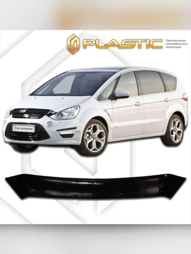 Дефлектор капота Classic черный Ford S-MAX  2011–2015