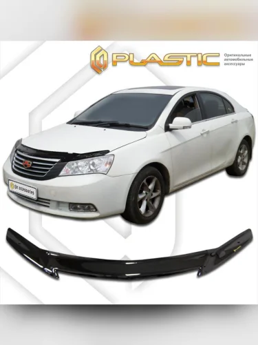 Дефлектор капота Classic черный Geely Emgrand EC7 I поколение, седан, для рынка России 2009 – 2017 