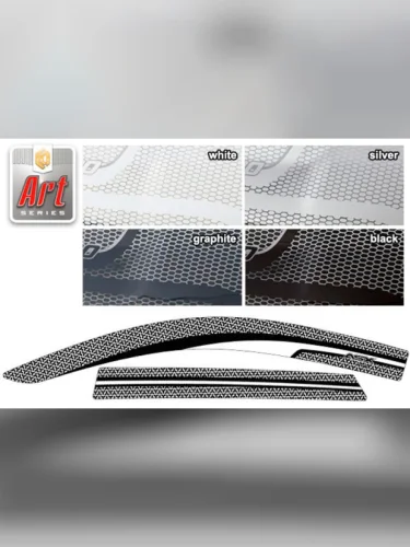 Ветровики дверей Серия Art серебро Mitsubishi ASX  2010–н.в.