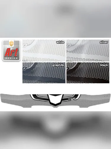 Дефлектор капота Серия Art серебро BMW X5  2004-2007