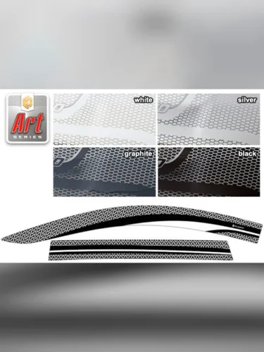 Ветровики дверей Серия Art серебро Mitsubishi Pajero Sport 2019-н.в.