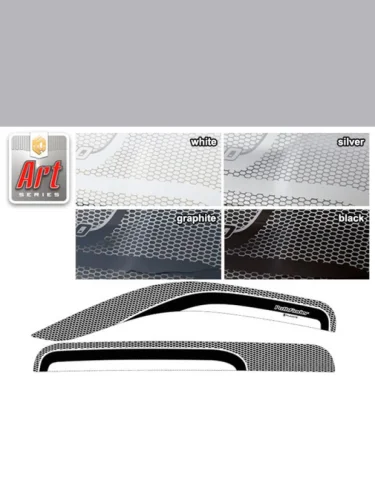 Ветровики дверей Серия Art серебро Nissan Pathfinder  2005-2010