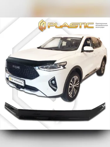 Дефлектор капота Classic черный Haval F7  2019-н.в.