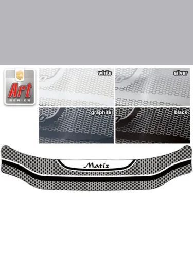 Дефлектор капота Серия Art серебро Daewoo Matiz  2000–2011