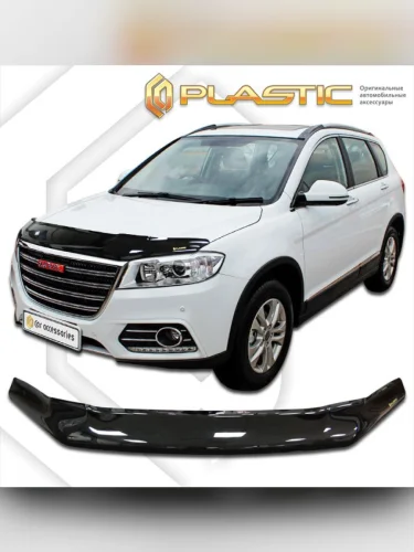 Дефлектор капота Classic черный Haval H6 II поколение, для рынка России 2015 – 2020