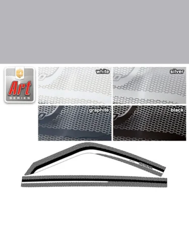 Ветровики дверей Серия Art серебро Nissan Serena  2016 - 2019