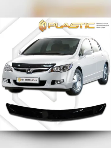 Дефлектор капота Classic черный Honda Civic седан 2006-2011
