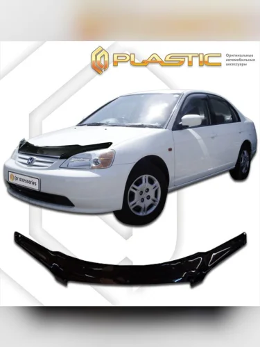 Дефлектор капота Classic черный Honda Civic седан 2001-2003