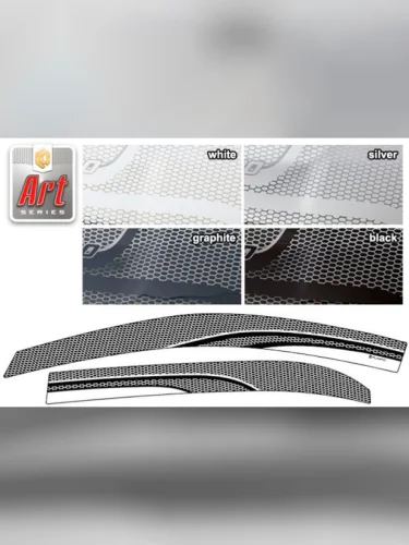 Ветровики дверей Серия Art серебро Peugeot 301 2012–н.в.