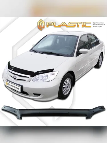 Дефлектор капота Classic черный Honda Civic седан 2004-2005