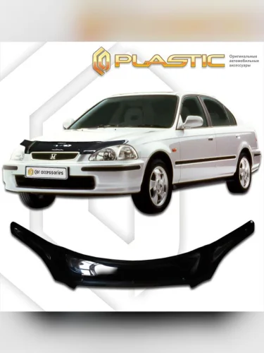Дефлектор капота Classic черный Honda Civic седан 1995-2000