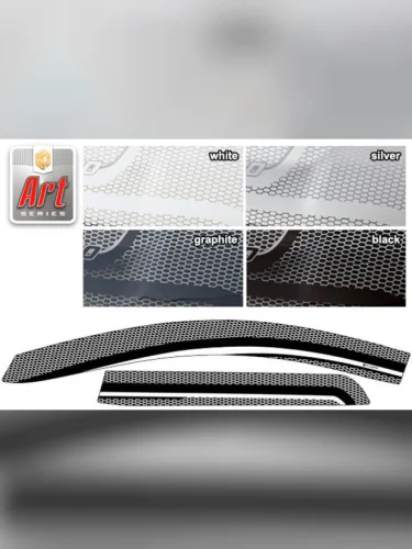 Ветровики дверей Серия Art серебро Renault Duster  2020-н.в.