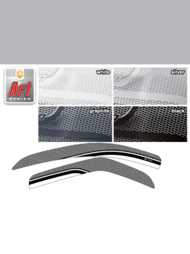 Ветровики дверей Серия Art серебро Renault Logan  2006-2009