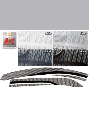 Ветровики дверей Серия Art серебро Renault Logan  2014–2018