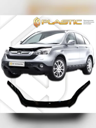 Дефлектор капота Classic черный Honda CR-V  2007-2009