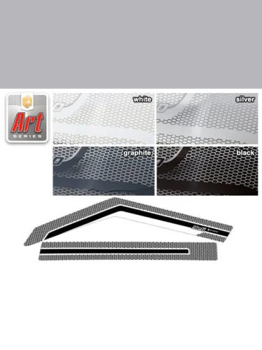 Ветровики дверей Серия Art серебро Skoda Yeti  2009-2013