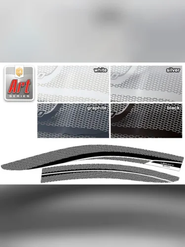 Ветровики дверей Серия Art серебро Subaru Legacy 6 поколение 2017-–н.в. 