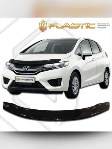 Дефлектор капота Classic черный Honda Fit  2014–н.в.