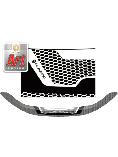 Дефлектор капота Серия Art серебро Honda Stepwgn Spada V поколение, I рестайлинг, минивэн, рынок Японии 2017 - 2021