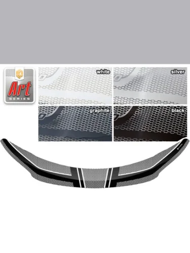 Дефлектор капота Серия Art серебро Hyundai Elantra  2014–2015