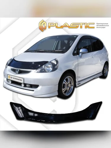 Дефлектор капота Classic черный Honda Jazz  2001-2007
