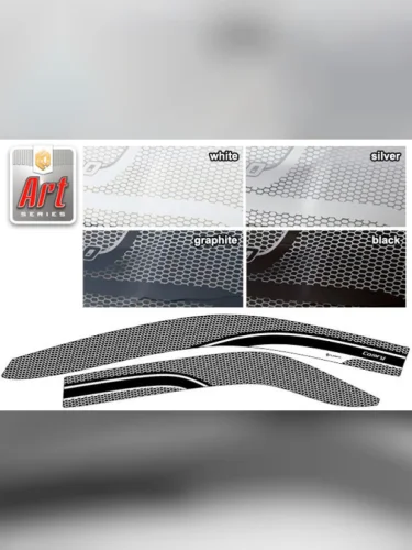 Ветровики дверей Серия Art серебро Toyota Camry  2011-2014