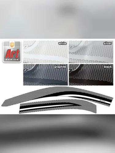 Ветровики дверей Серия Art серебро Toyota Corolla седан 1991-1995