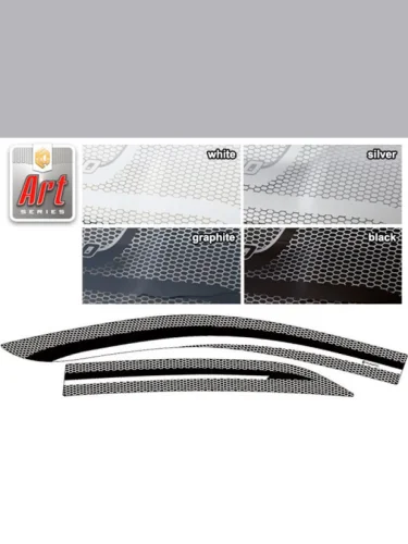 Ветровики дверей Серия Art серебро Toyota Corolla Axio 2006-2012