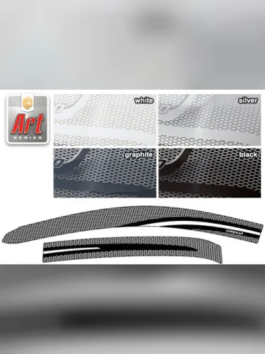 Ветровики дверей Серия Art серебро Toyota Corolla седан 2013–2019 