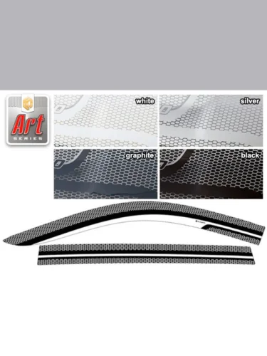 Ветровики дверей Серия Art серебро Toyota Corolla Fielder, III поколение рестайлинг, III поколение 2-ой рестайлинг, универсал, рынок Японии 2015 - н.в.