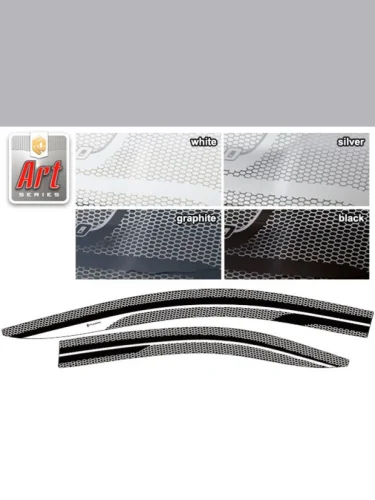 Ветровики дверей Серия Art серебро Toyota Corolla XII поколение, седан, рынок Японии 2019 - 2022