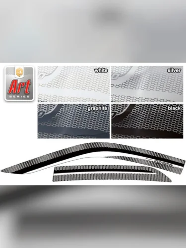 Ветровики дверей Серия Art серебро Toyota Cresta  1996-1998