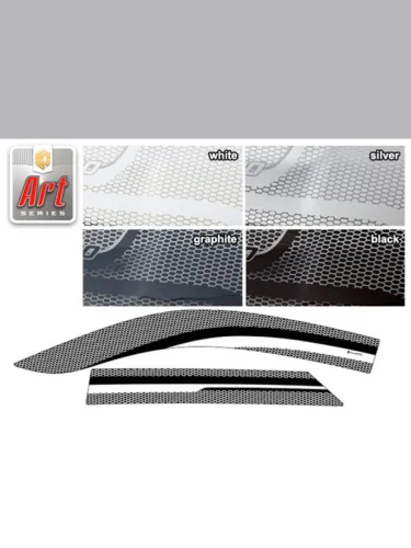 Ветровики дверей Серия Art серебро Toyota Fortuner  2015–н.в. 