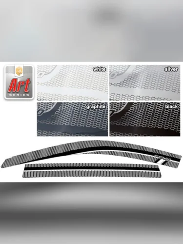 Ветровики дверей Серия Art серебро Toyota Ipsum  1999-2001