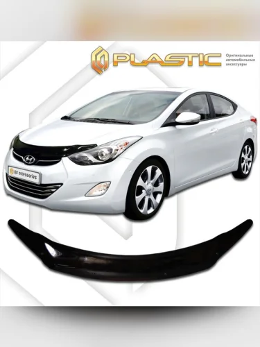 Дефлектор капота Classic черный Hyundai Elantra  2011–2014