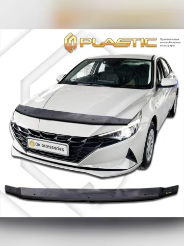 Дефлектор капота Classic черный Hyundai Elantra  2020-н.в.