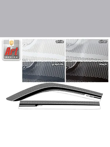 Ветровики дверей Серия Art серебро Toyota Land Cruiser 300 XII поколение, джип/suv 5 дв. 2021–н.в.