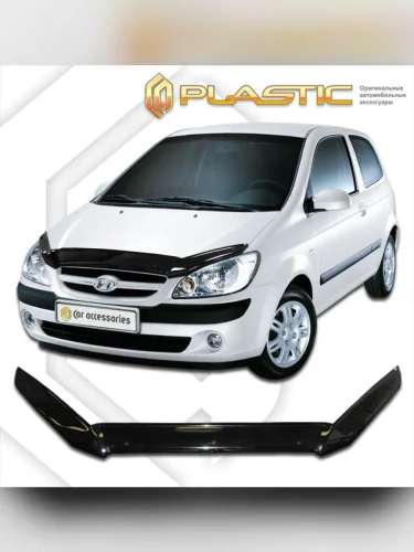 Дефлектор капота Classic черный Hyundai Getz 3 Door 2005-2011
