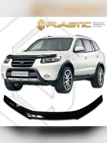 Дефлектор капота Classic черный Hyundai Santa Fe  2006-2012