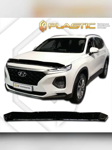 Дефлектор капота Classic черный Hyundai Santa Fe  2018–н.в. 